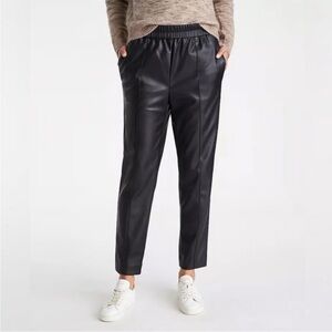 $119 Ann Taylor High-rise faux leather pant in black L